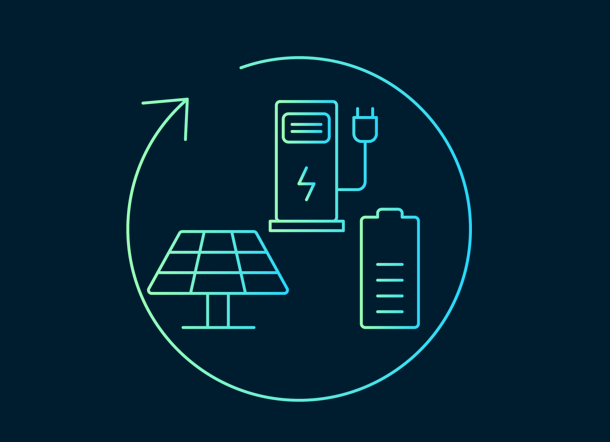 Icon PV-Anlage Energiespeicher Ladestation