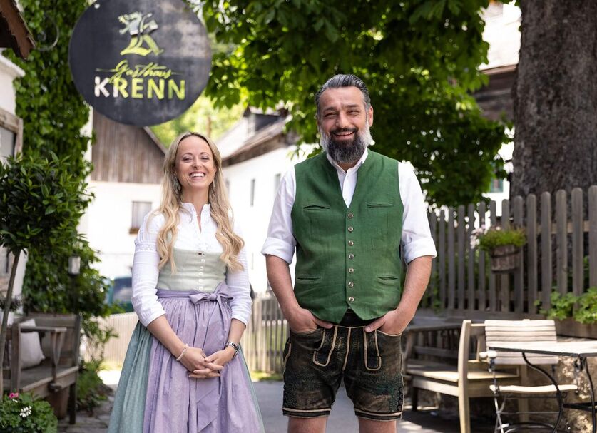 Wirtin und Küchenchef des Gasthaus Krenn